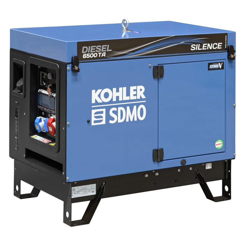 KOHLER-SDMO 6500 TA SILENCE C5 — Groupe Électrogène Triphasé Diesel — 5.2 kW