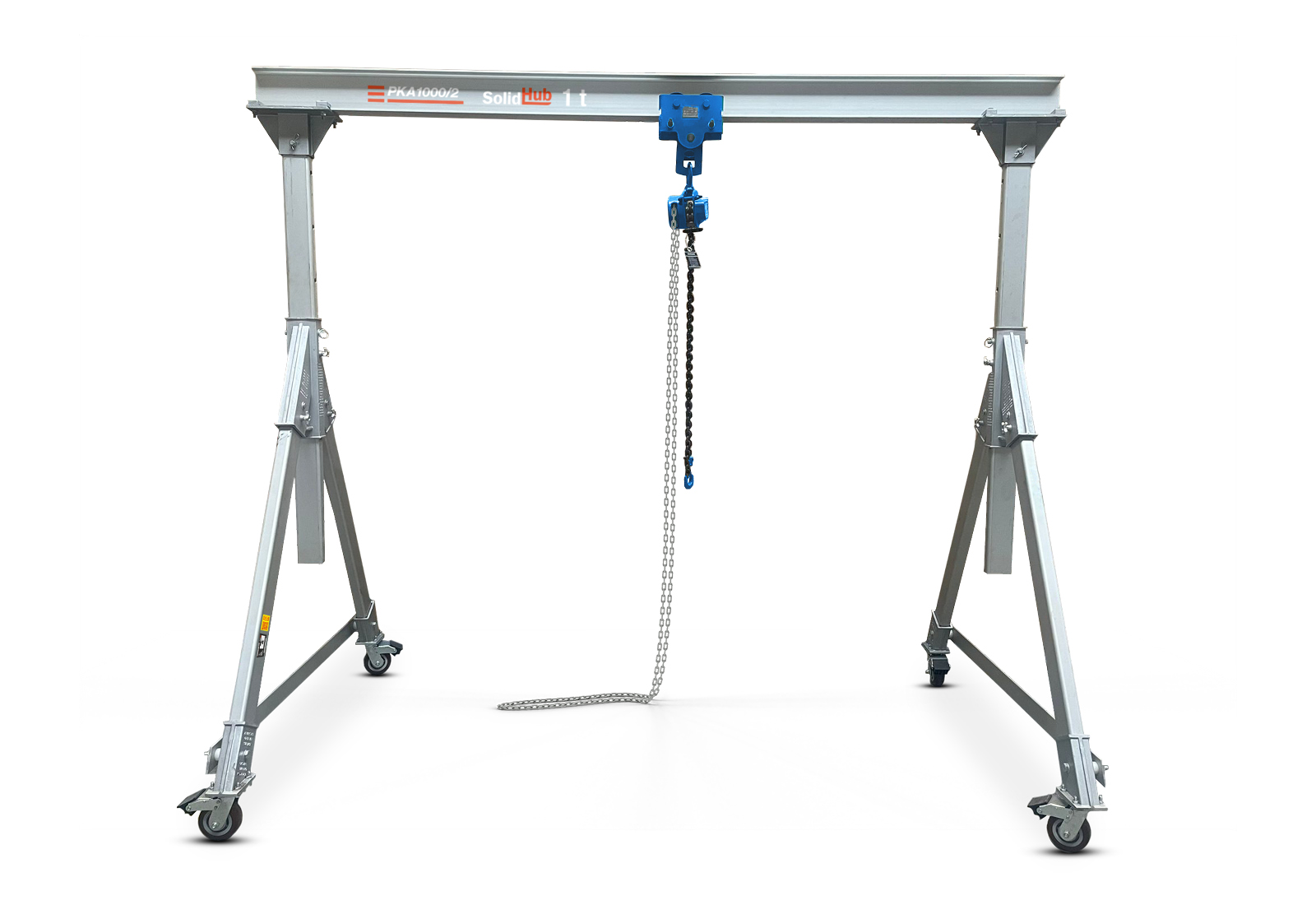 Portique Mobile Aluminium avec Palan à Chaîne — 1 000 kg